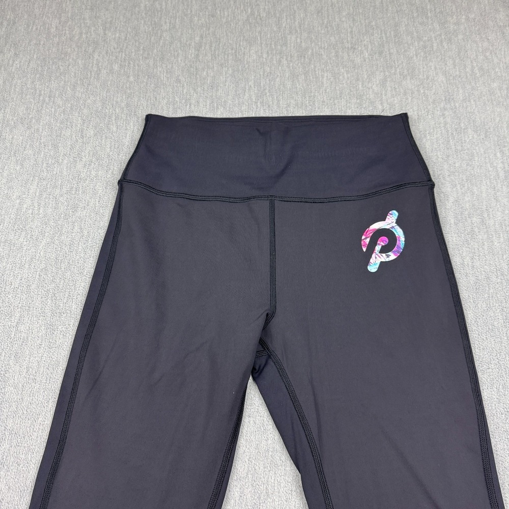 Peloton Leggings Medium Black Move Mission Scalloped Hem High Rise Yoga 25" - Picture 2 of 13